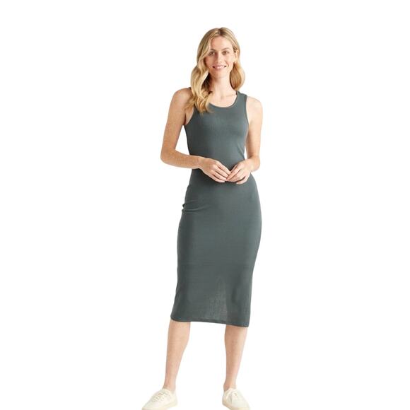 Quince Dresses & Skirts - Quince Ribbed Midi Dress Medium Minimalist Bodycon